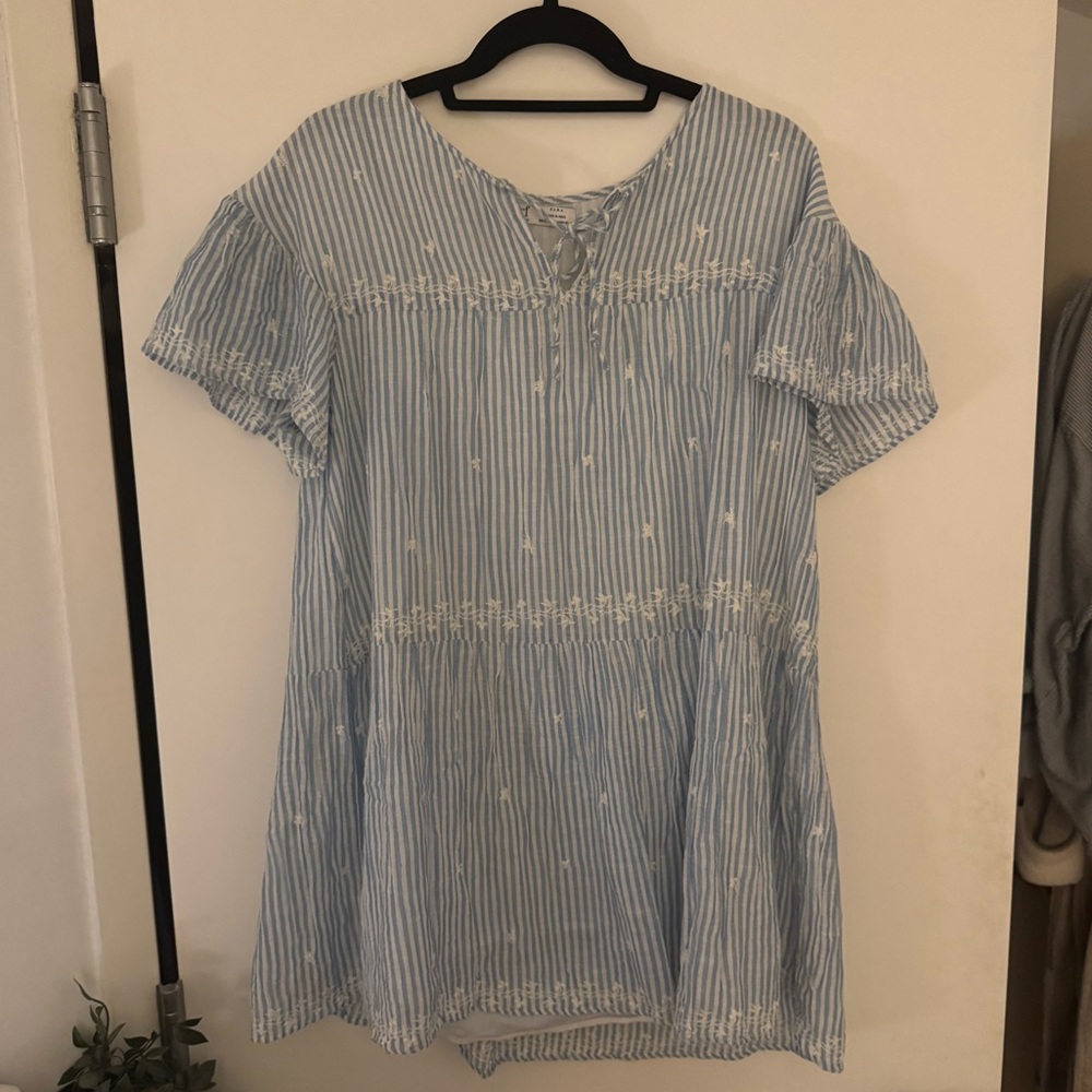 Zara Embroidered Babydoll Dress